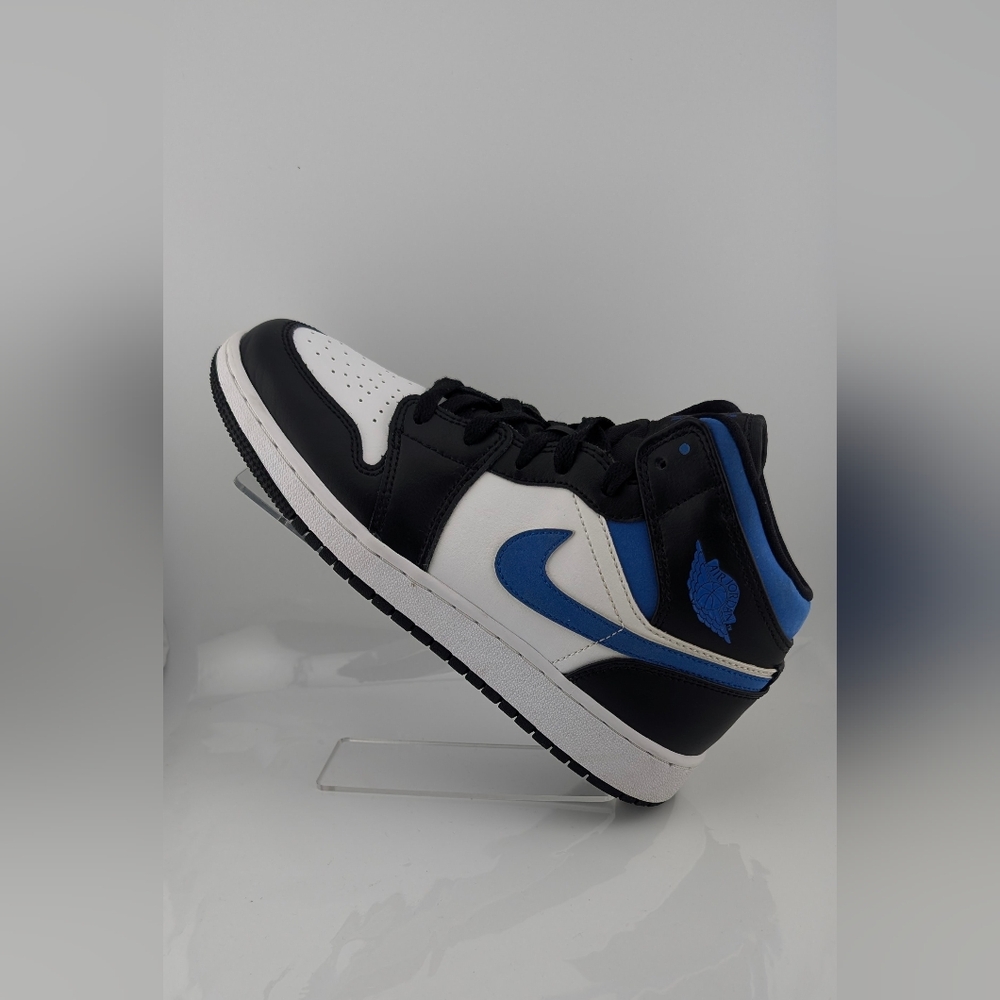 Nike Air Jordan 1 Mid GS Racer Blue Black Sneaker 554725-140 Youth 5.5Y NWOT